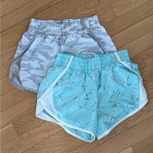 Camouflage Gray and Blue Shorts Set Girls 10/12
